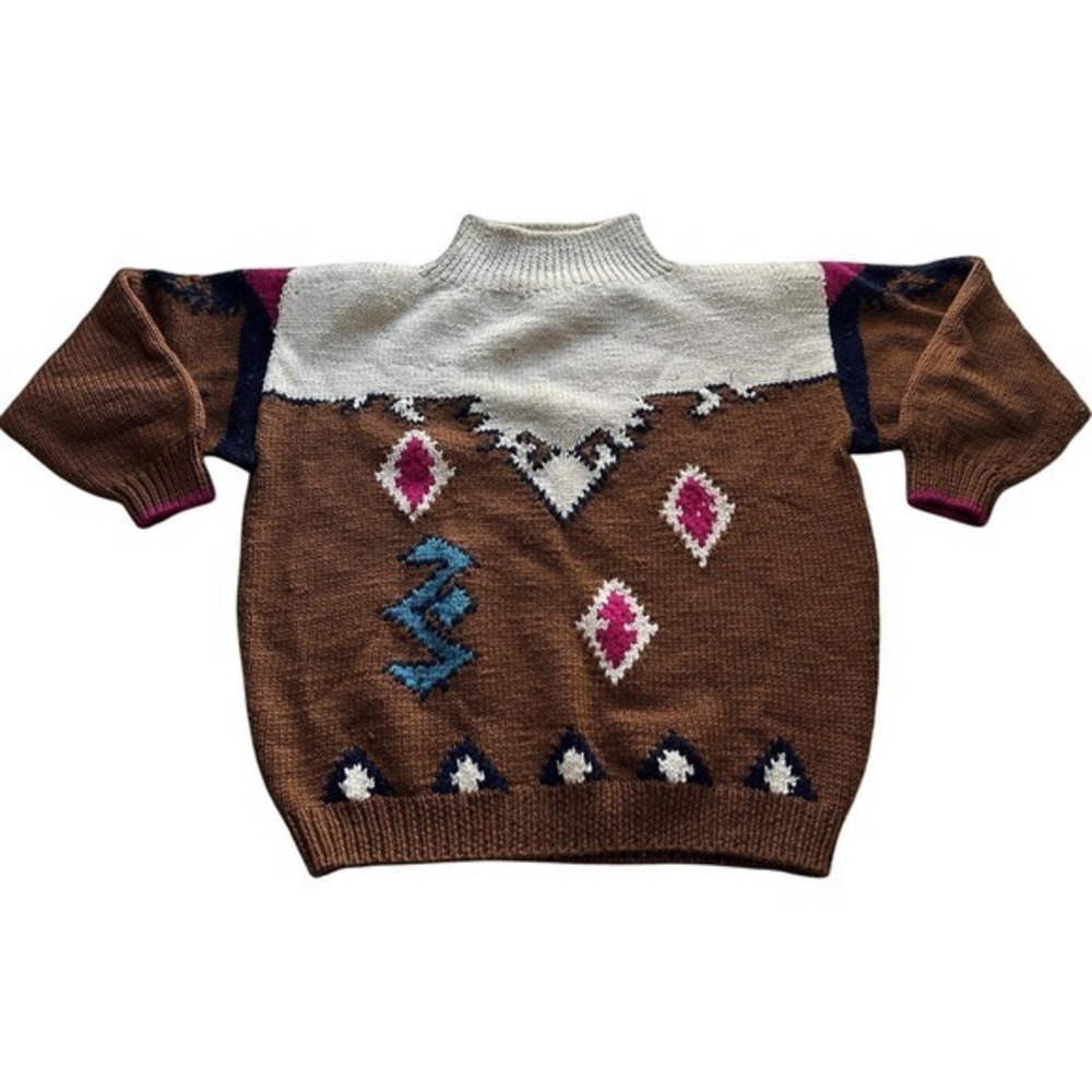 Vintage 90s Glory 3 Gloria Furman South‎ American Wool Bulky Oversize Sweater KC